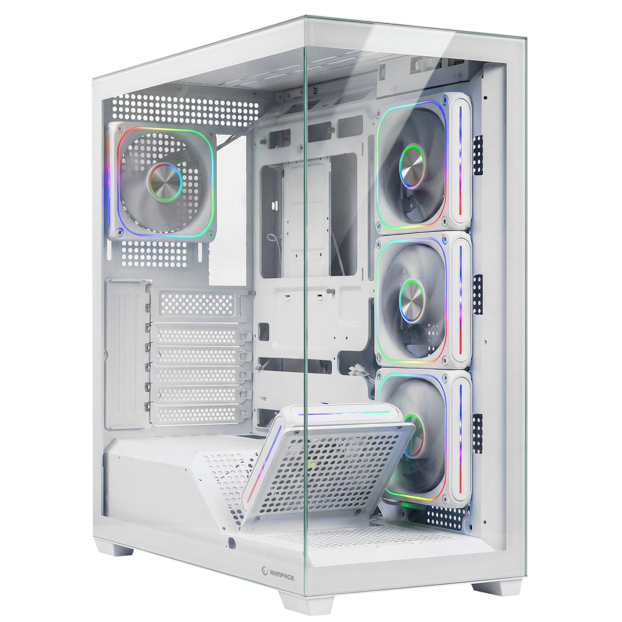 750W 80 Plus Bronze Beyaz 5*12cm ARGB Fan ATX MID-T Gaming Oyuncu Kasası
