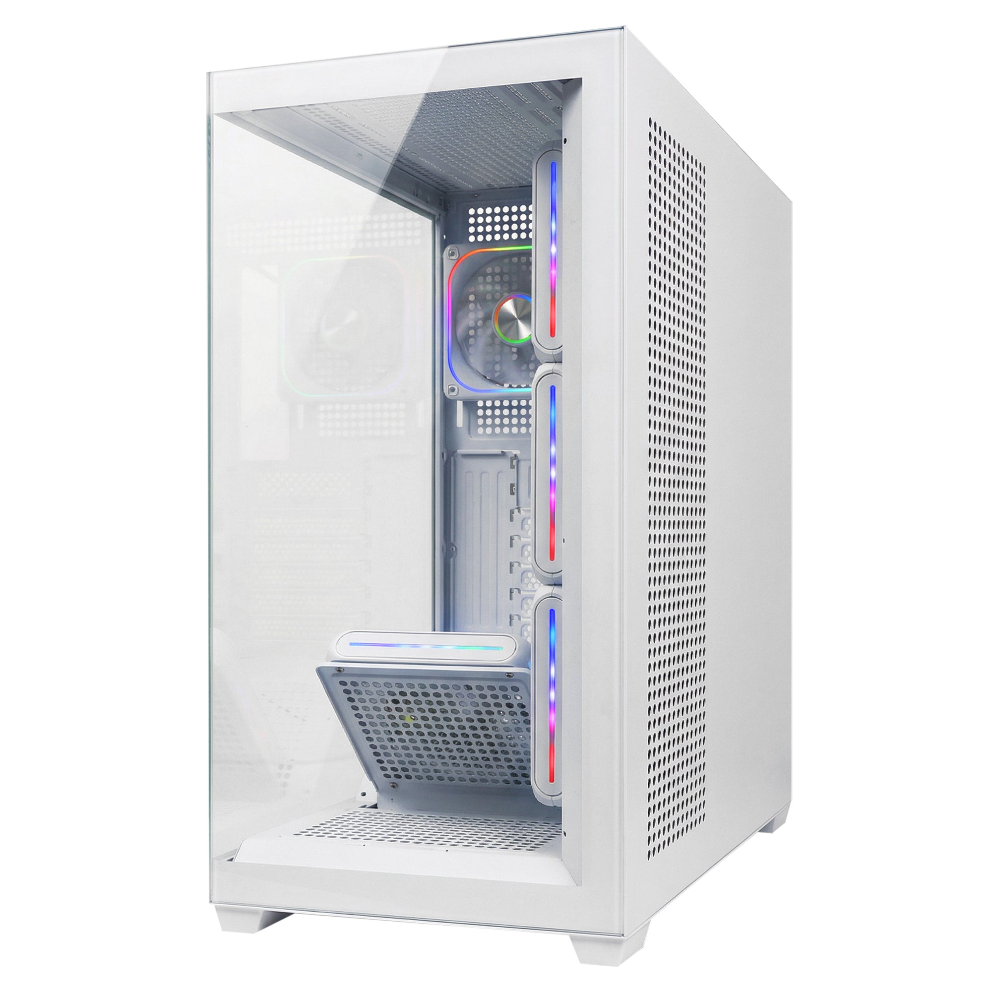 750W 80 Plus Bronze Beyaz 5*12cm ARGB Fan ATX MID-T Gaming Oyuncu Kasası