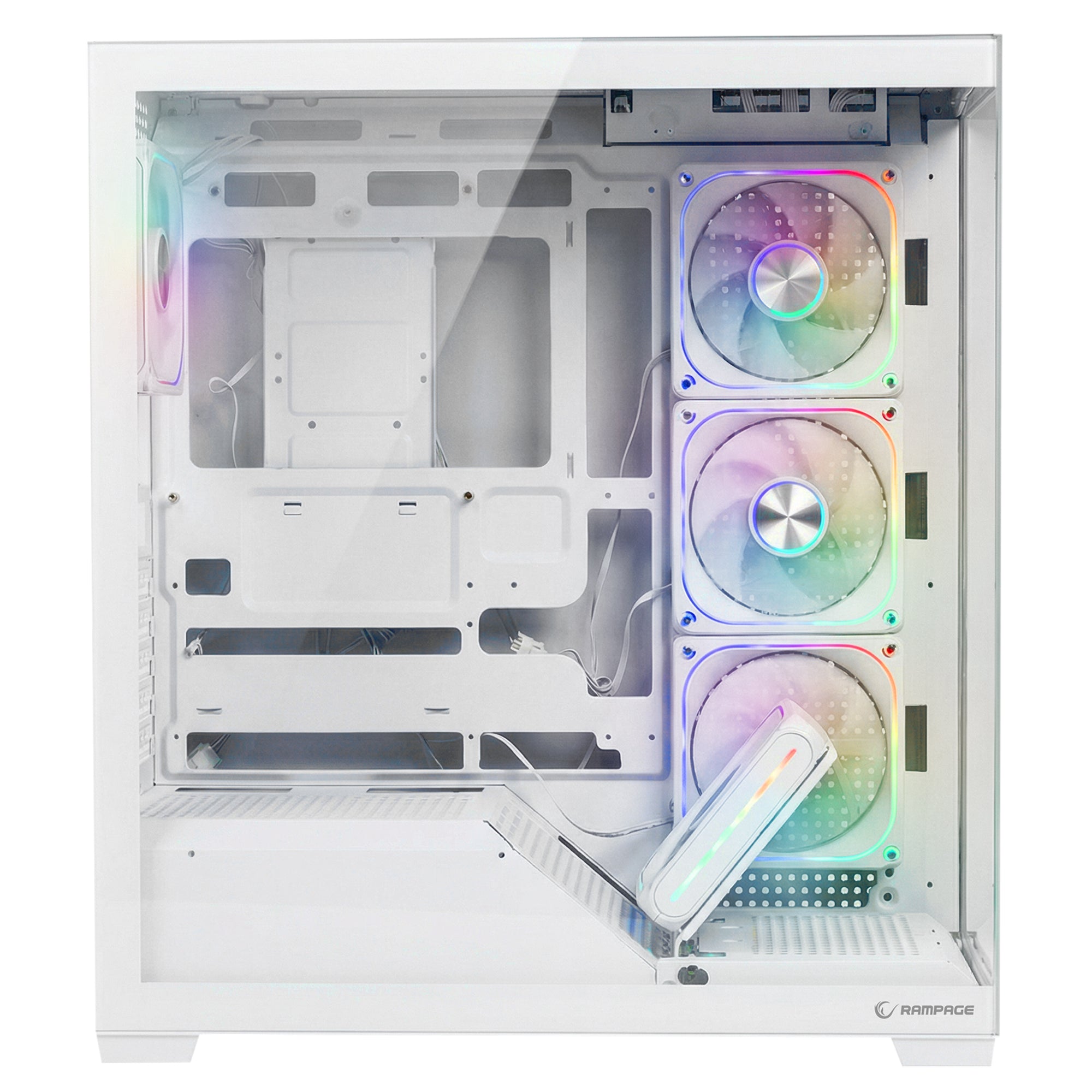 750W 80 Plus Bronze Beyaz 5*12cm ARGB Fan ATX MID-T Gaming Oyuncu Kasası