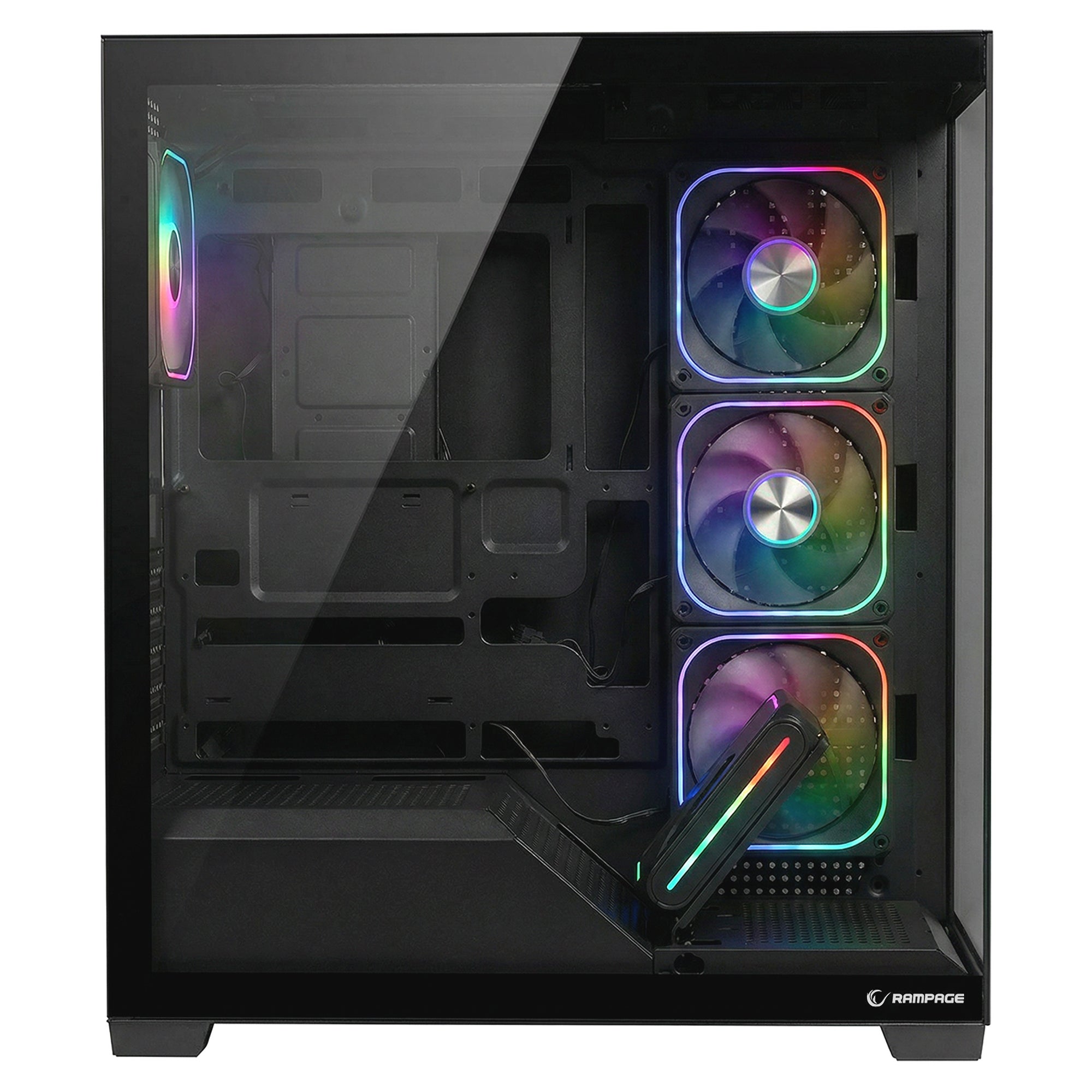 SYLON - 750W 80 Plus Bronze Siyah 5*12cm ARGB Fan ATX MID-T Gaming Oyuncu Kasası