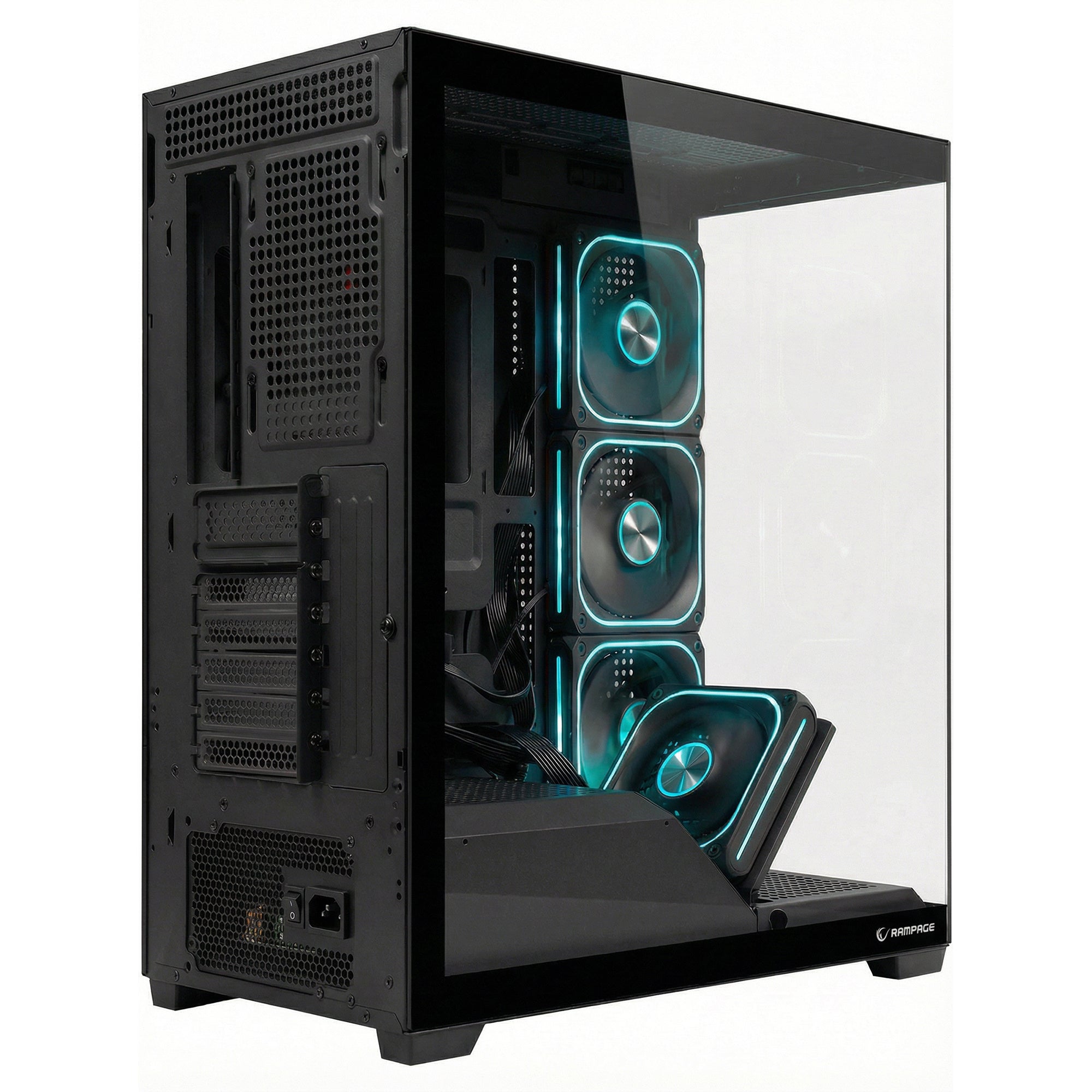 SYLON - 750W 80 Plus Bronze Siyah 5*12cm ARGB Fan ATX MID-T Gaming Oyuncu Kasası