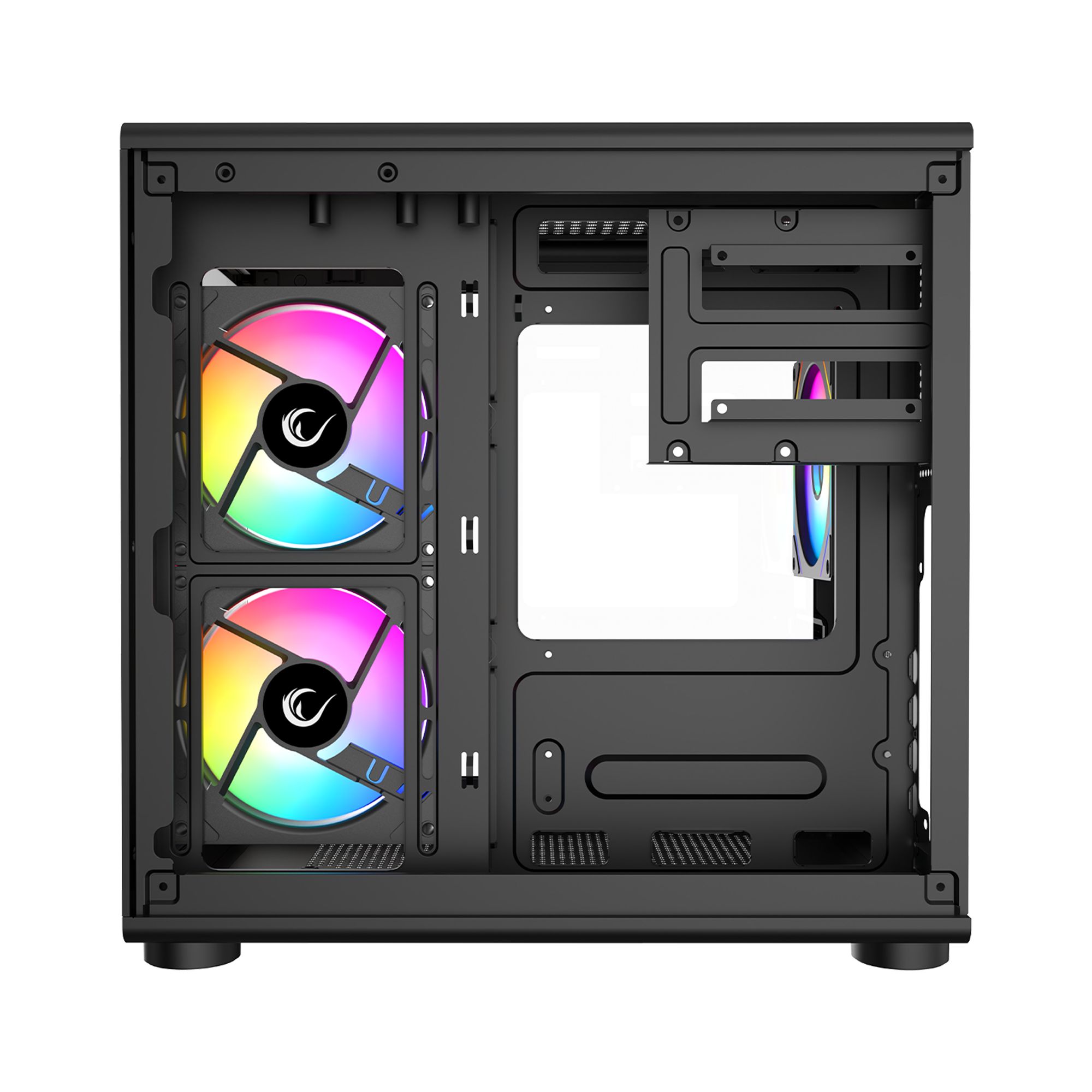 MINID V1 - M-ATX Temperli Camlı 3*12cm ARGB Fan Siyah Oyuncu Kasası