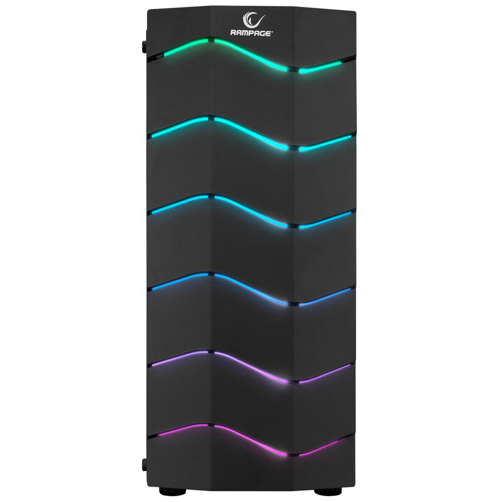 ARC-X RGB Ledli Siyah Acrylic Panel 120mm Fanlı Gaming Oyuncu Kasası - Rampage