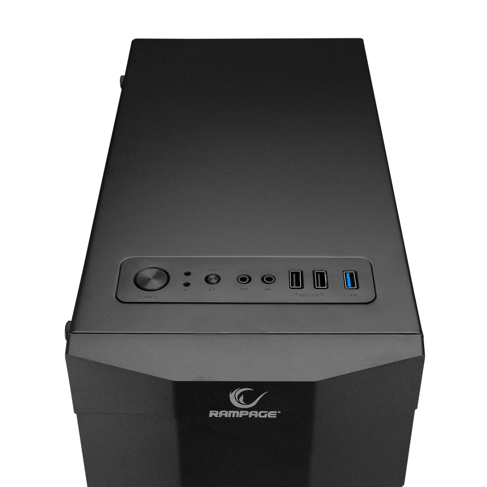 ARC-X RGB Ledli Siyah Acrylic Panel 120mm Fanlı Gaming Oyuncu Kasası - Rampage