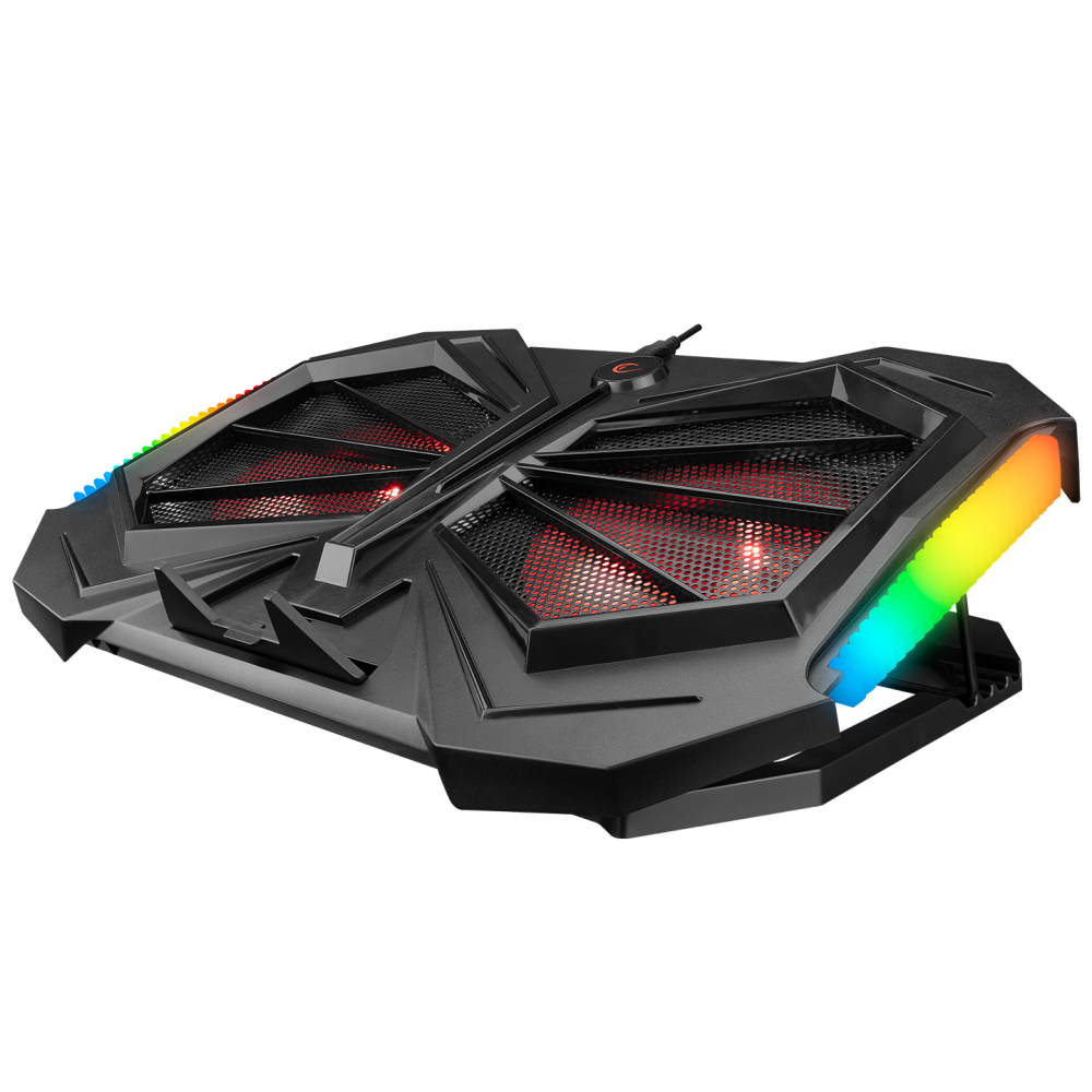 AD-RC11 SPIDER Siyah RGB Işıklı 2 Fan 15-17 inç Notebook Soğutucu Stand - Rampage