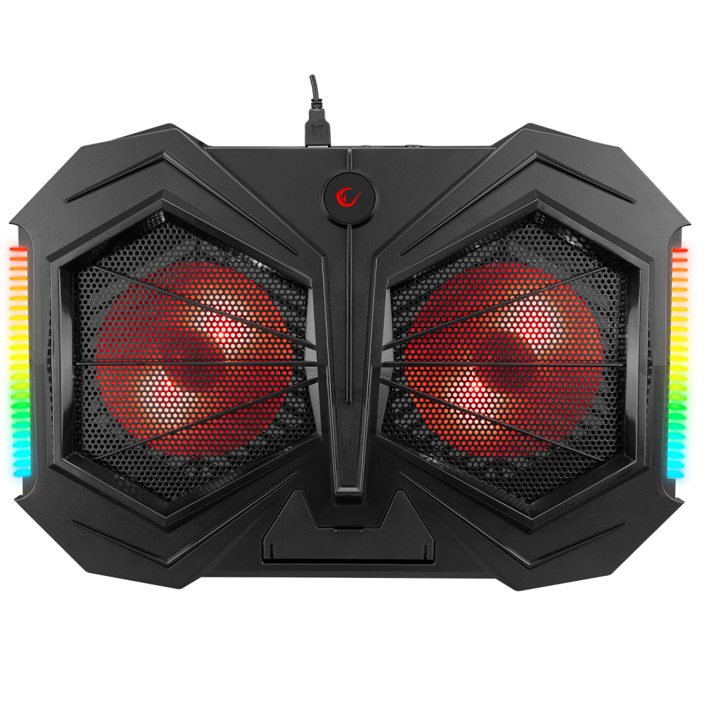 AD-RC11 SPIDER Siyah RGB Işıklı 2 Fan 15-17 inç Notebook Soğutucu Stand - Rampage