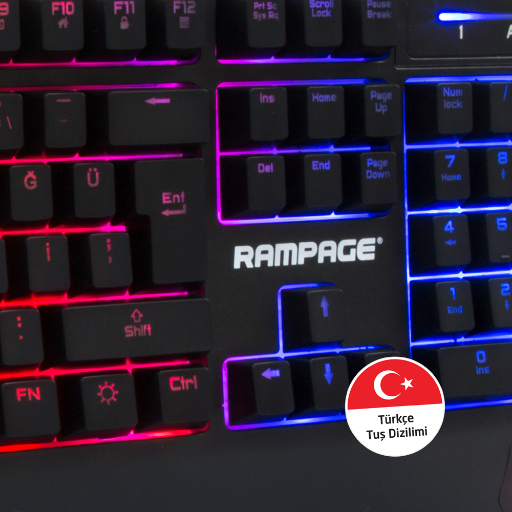 KB-R34 WINNER Semi Mekanik Q Rainbow Işıklı Gaming Oyuncu Klavyesi