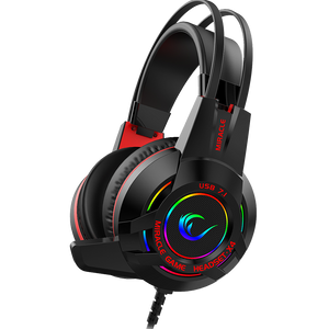 Miracle X4 RGB 7.1 Oyuncu Kulaklığı-Kırmızı/Siyah