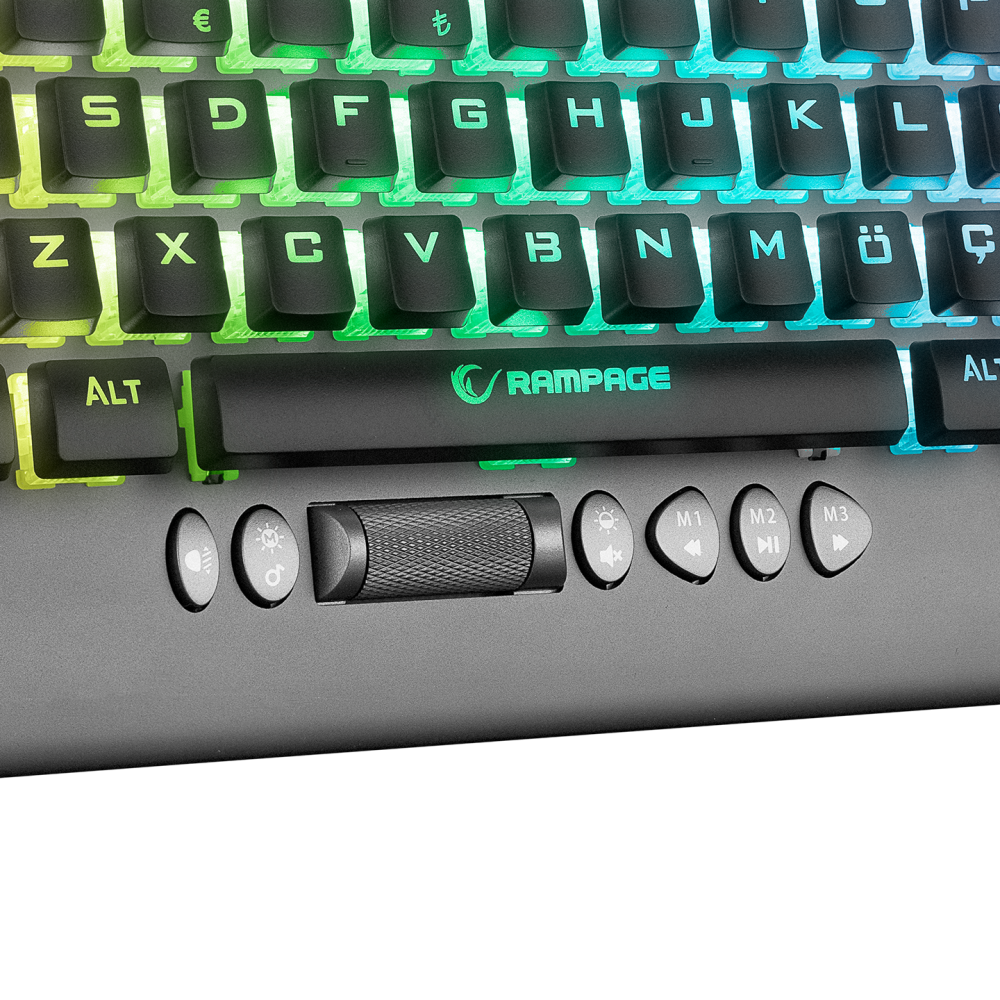 KB-R211 PRIME RGB Backlight Kristal Red Switch Mekanik Gaming Oyuncu Klavyesi