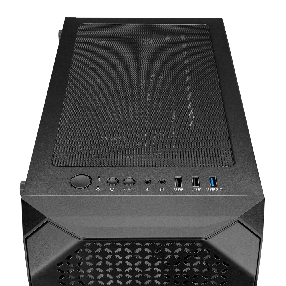 ZUKO 600W 80+ BRONZE Siyah emperli Camlı ATX Mid-T Gaming Oyuncu Kasası - Rampage