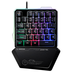 KB-R24 X-MINI RGB Zemin Aydınlatmalı Metal Taban Gövdeli Mini Gaming Oyuncu Klavyesi - Rampage