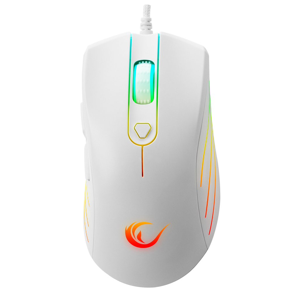 SMX-R33 LIMBO Makrolu Beyaz 6400dpi RGB Ledli Gaming Oyuncu Mouse