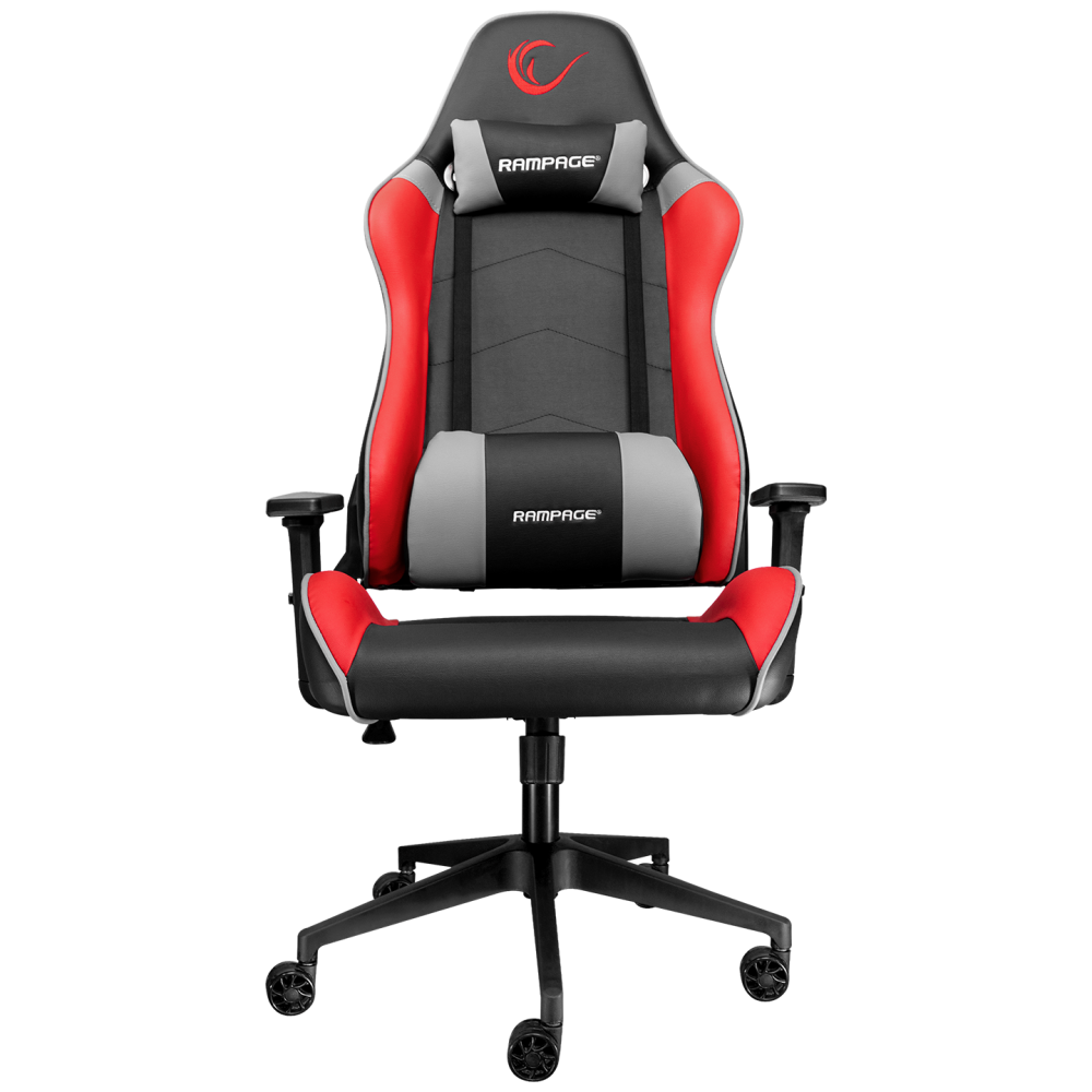 KL-R77 3D Kol,Tam Dökme Süngerli Siyah/Kırmızı Oyuncu Koltuğu - Rampage