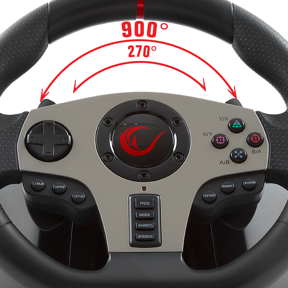 V900-S Pedallı Gaming Oyuncu Direksiyonu - Rampage