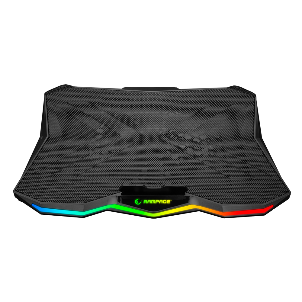 AD-RC8 SHOWY Siyah 180mm Fan 15-17 RGB Işıklı Notebook Soğutucu Stand - Rampage