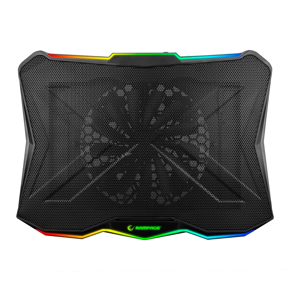 AD-RC8 SHOWY Siyah 180mm Fan 15-17 RGB Işıklı Notebook Soğutucu Stand - Rampage