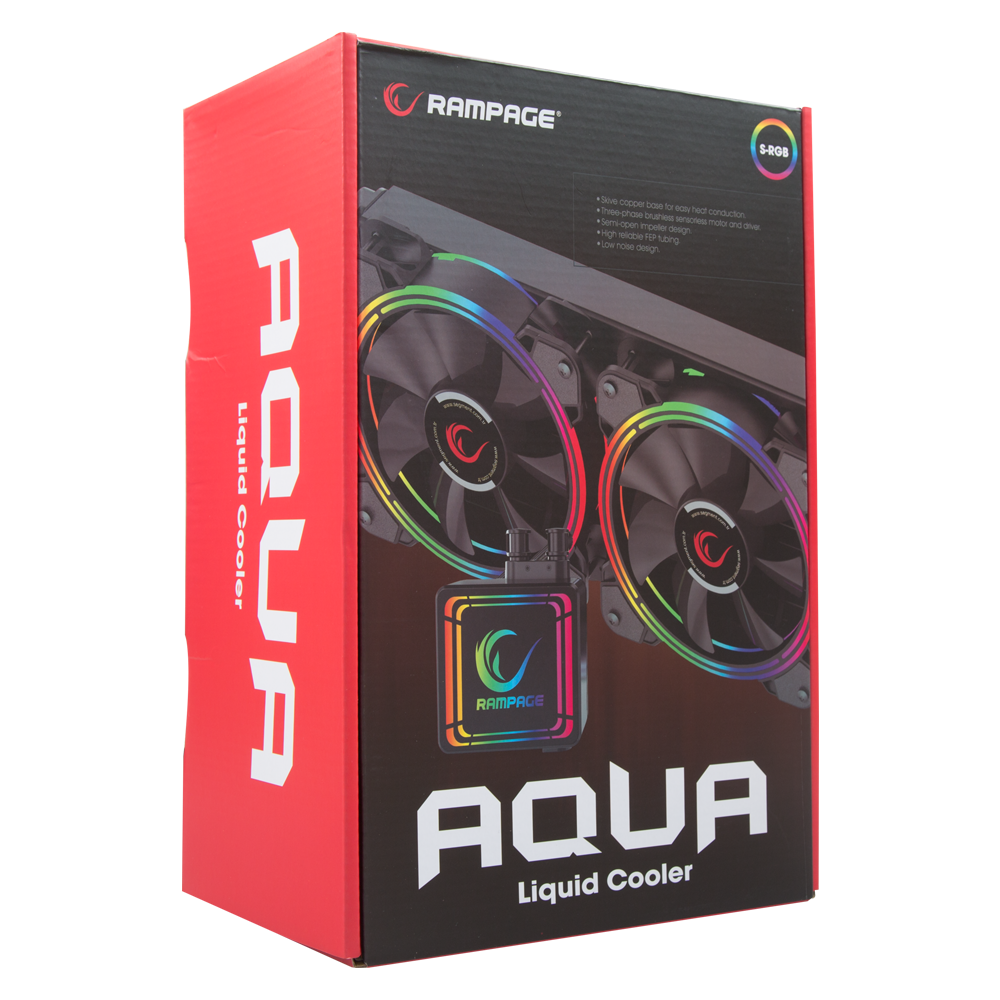 AQUA240-RGB 42.5 CFM 2000RPM 12cm AMD/Intel LGA1200 Uyumlu S-RGB 240mm Sıvı Soğutmalı CPU Fan - Rampage