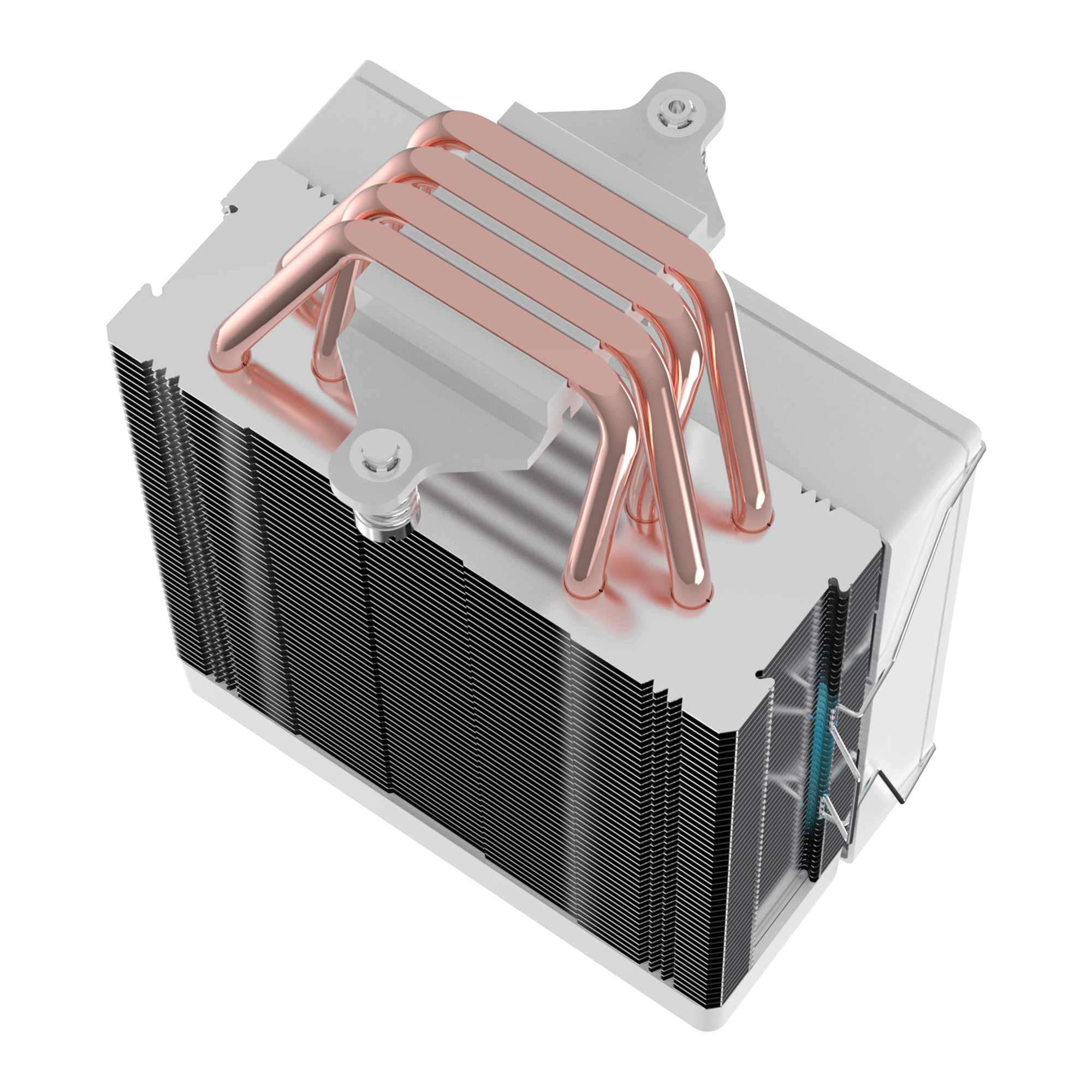 Octagon B70 63CFM 12cm ARGB Sıcaklık Göstergeli AM5/LGA1700 Uyumlu Hava Soğutmalı CPU Fan-Beyaz