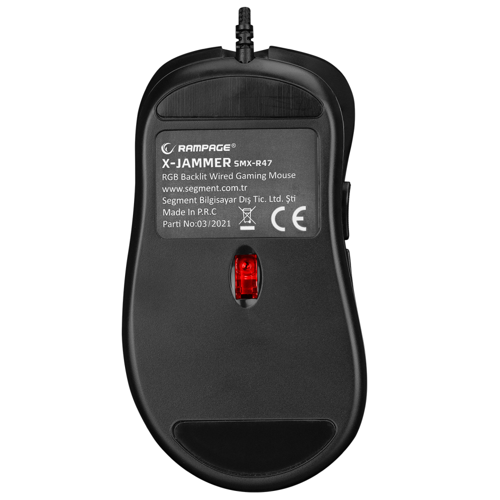 SMX-R47 X-JAMMER Usb Siyah RGB Işıklı 7200 dpi Gaming Oyuncu Mouse - Rampage