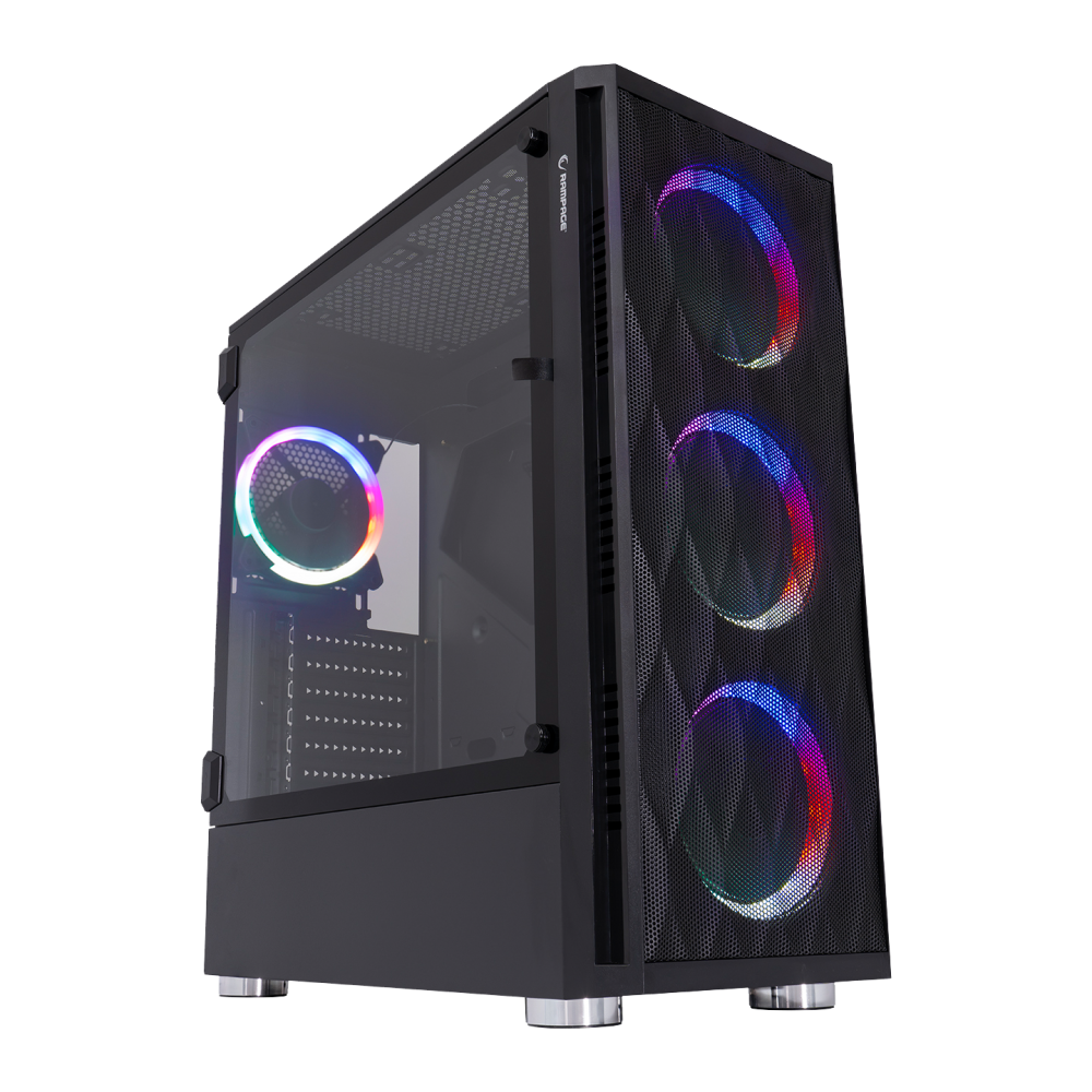 X-HORSE Tempered Glass 650W 80 Plus Bronze 4*Rainbow Fan 1*Usb 3.0 1*Usb 2.0 Gaming Kasa - Rampage