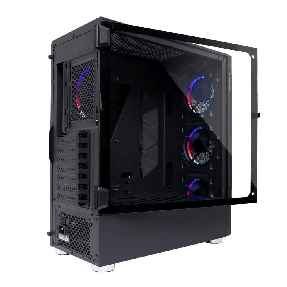 X-HORSE Tempered Glass 650W 80 Plus Bronze 4*Rainbow Fan 1*Usb 3.0 1*Usb 2.0 Gaming Kasa - Rampage