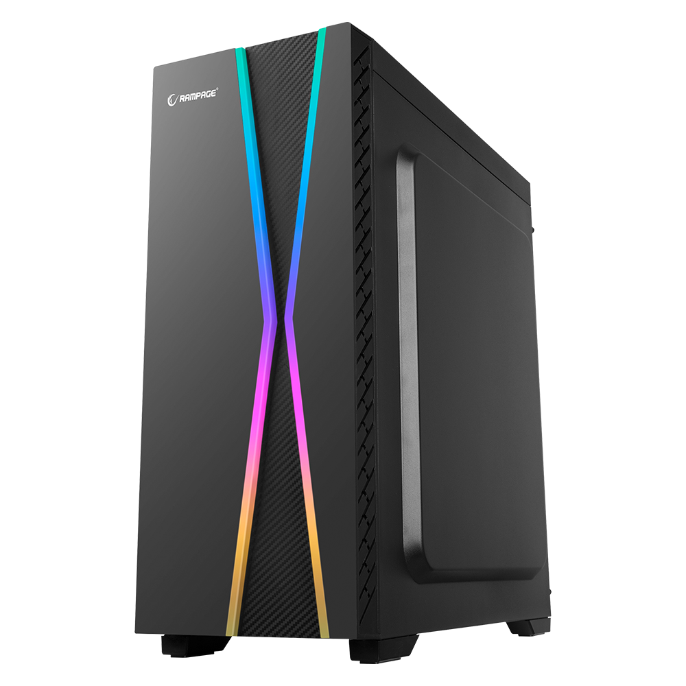 X-MAX 1*120mm Fan Tempered Camlı Gaming Oyuncu Kasası - Rampage
