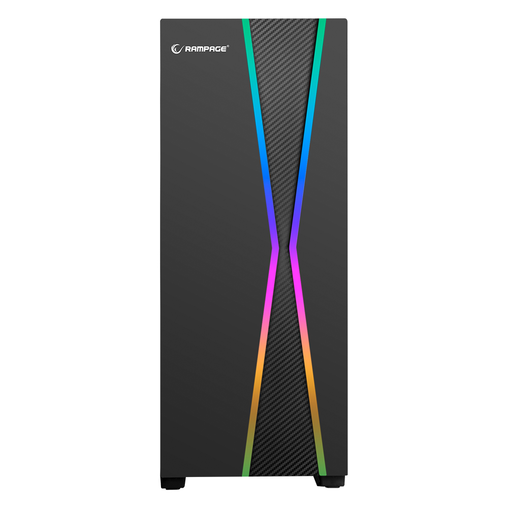 X-MAX 1*120mm Fan Tempered Camlı Gaming Oyuncu Kasası - Rampage
