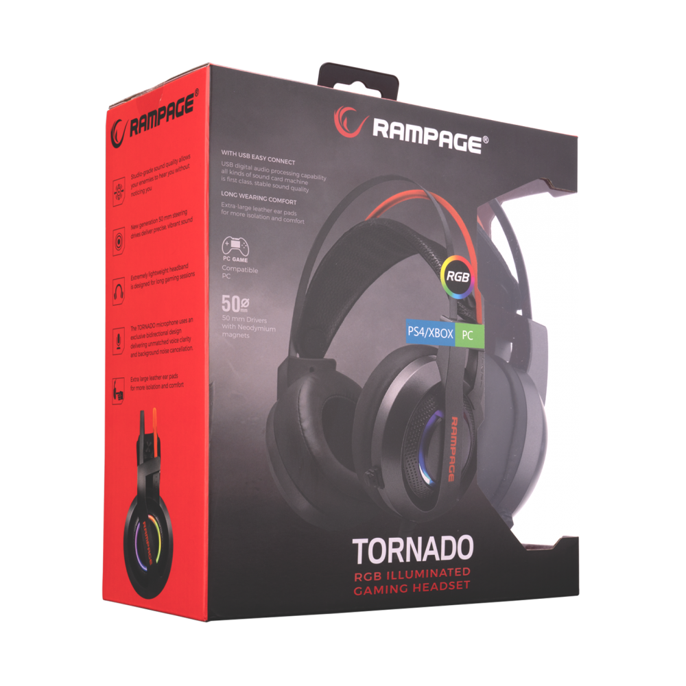 RM-X7 TORNADO RGB USB Oyuncu Kulaklığı