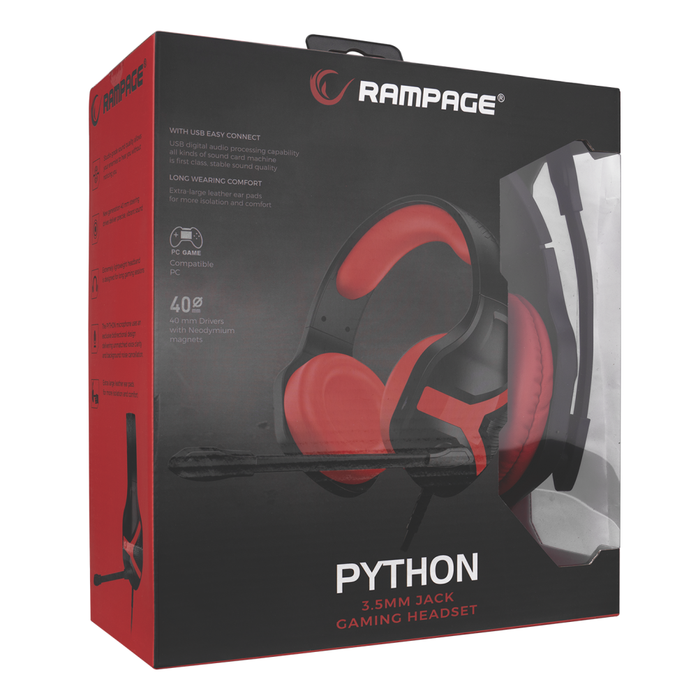 RM-X1 PYTHON 3.5mm Oyuncu Kulaklığı - Rampage