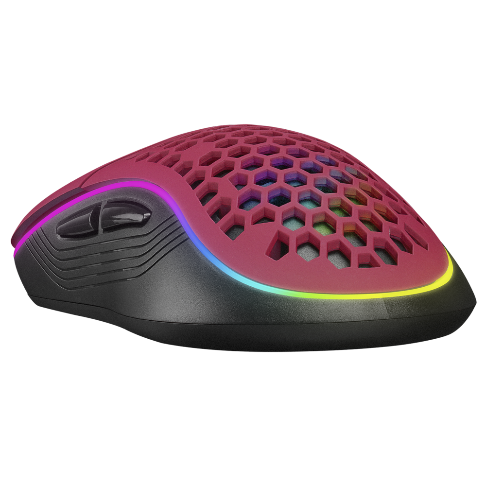 SMX-R85 GENTLE 6400dpi Kırmızı RGB Ledli Süper Hafif Makrolu Gaming Oyuncu Mouse - Rampage