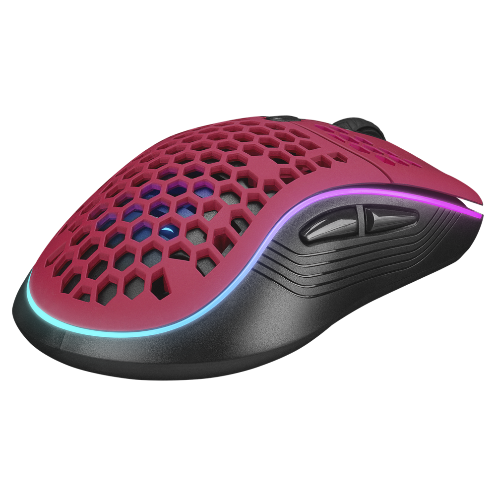 SMX-R85 GENTLE 6400dpi Kırmızı RGB Ledli Süper Hafif Makrolu Gaming Oyuncu Mouse - Rampage