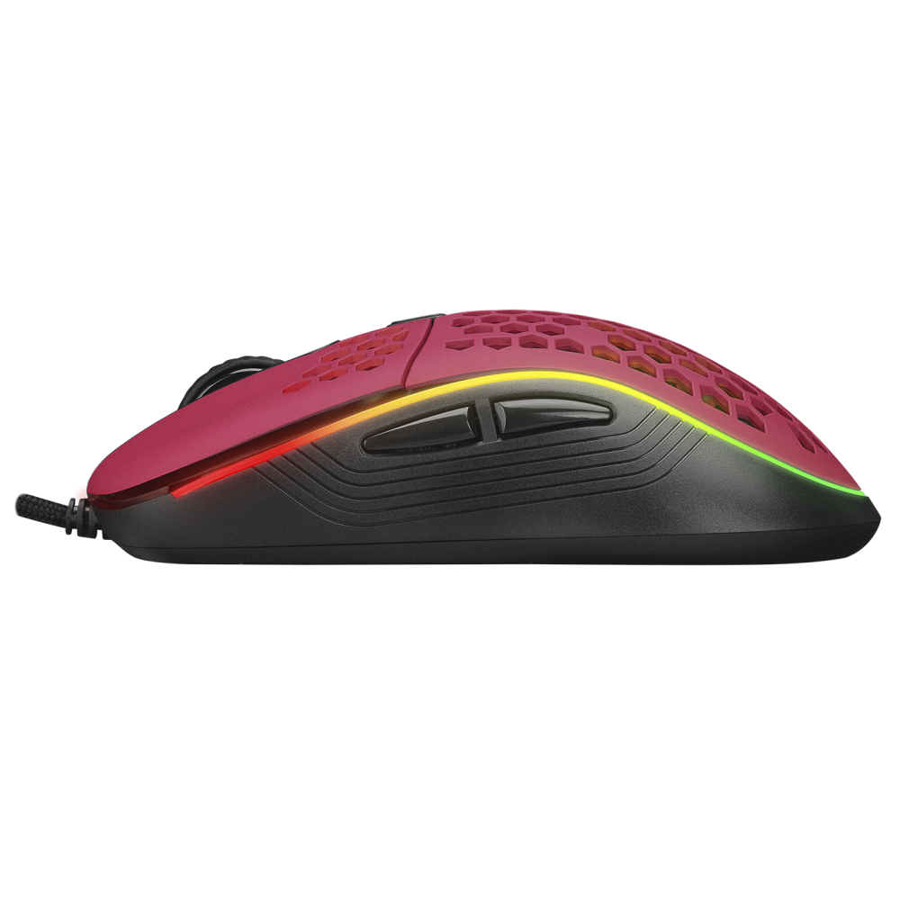 SMX-R85 GENTLE 6400dpi Kırmızı RGB Ledli Süper Hafif Makrolu Gaming Oyuncu Mouse - Rampage
