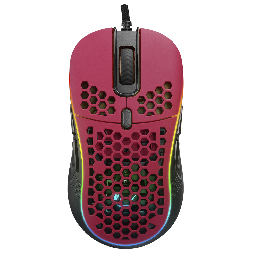 SMX-R85 GENTLE 6400dpi Kırmızı RGB Ledli Süper Hafif Makrolu Gaming Oyuncu Mouse - Rampage