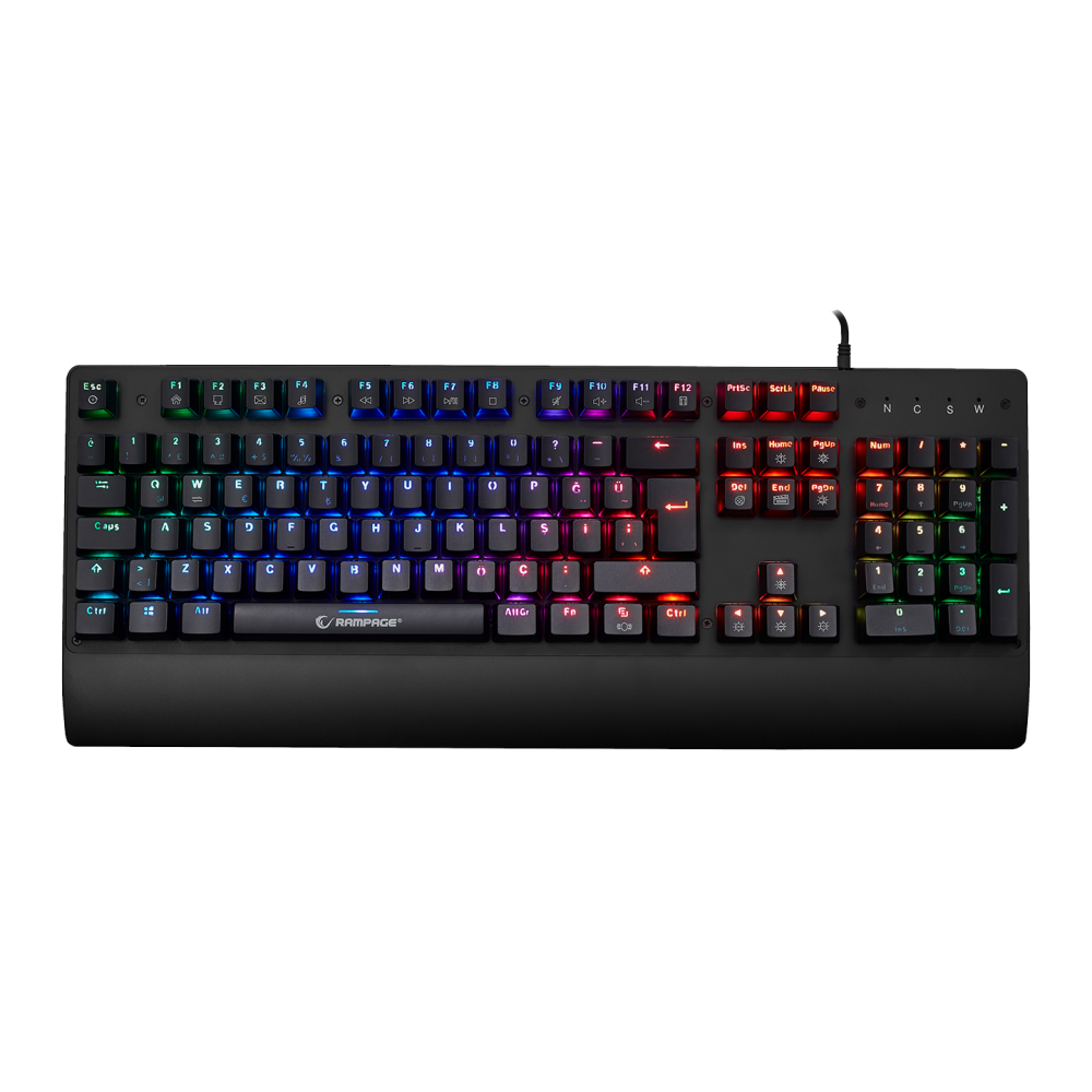 RMK-GX9 PULSAR Siyah USB RGB Aydınlatmalı Q Red Switch Gaming Oyuncu Mekanik Klavye - Rampage