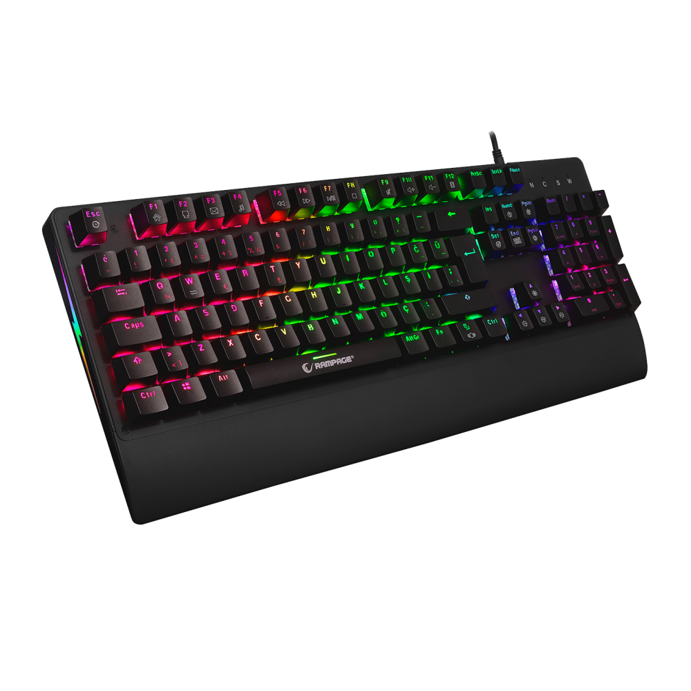 RMK-GX9 PULSAR Siyah USB RGB Aydınlatmalı Q Red Switch Gaming Oyuncu Mekanik Klavye - Rampage