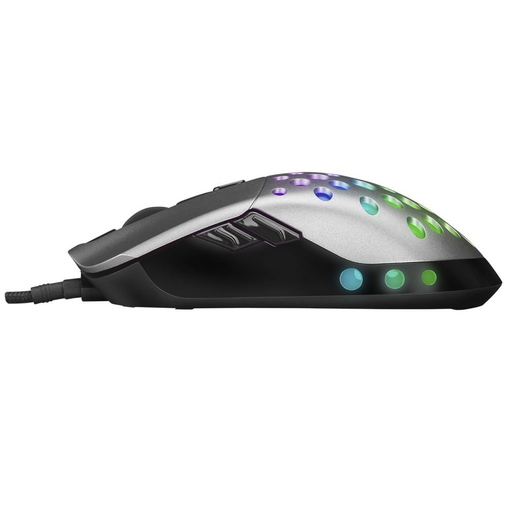 SMX-R66 ROCKET Ultra Hafif Gümüş RGB Ledli 12000dpi Gaming Oyuncu Mouse