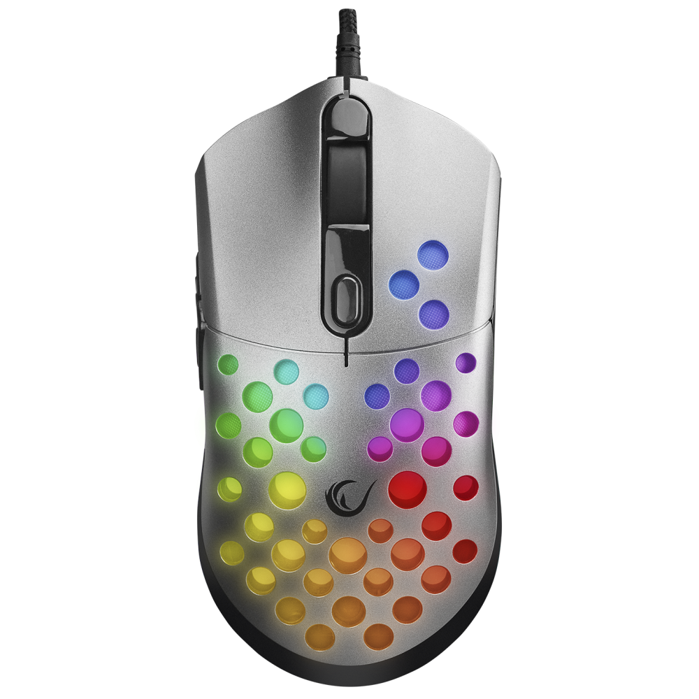 SMX-R66 ROCKET Ultra Hafif Gümüş RGB Ledli 12000dpi Gaming Oyuncu Mouse