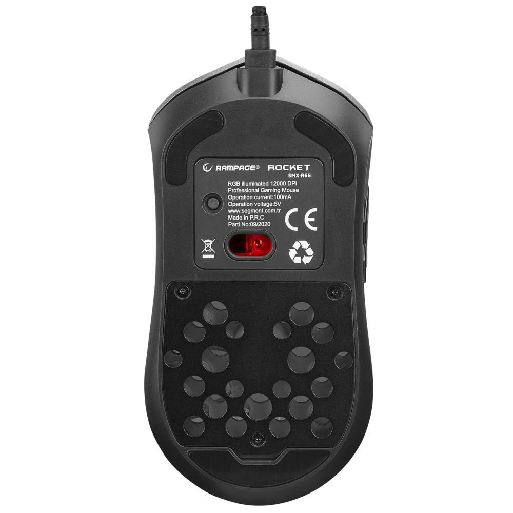 SMX-R66 ROCKET Ultra Hafif Gümüş RGB Ledli 12000dpi Gaming Oyuncu Mouse