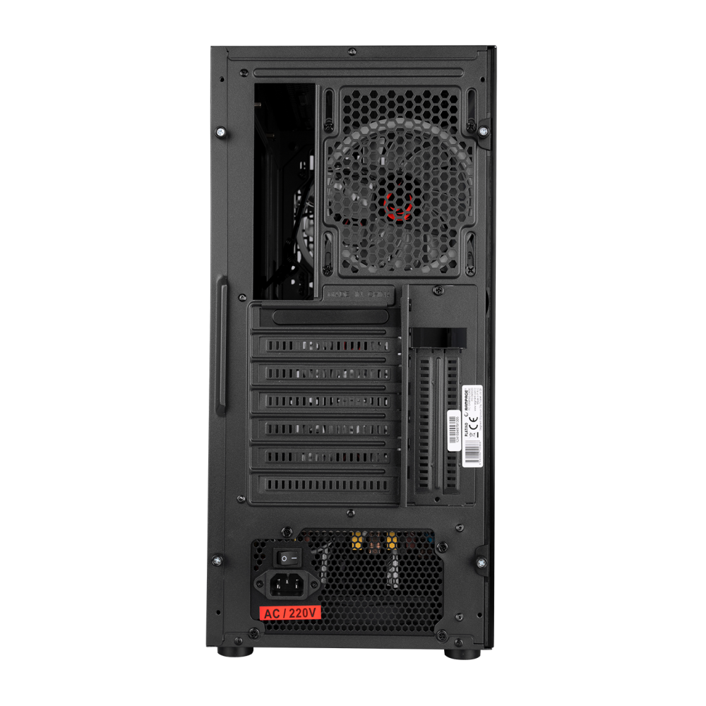 PLATINO Mesh Temperli Camlı 600W 80+ BRONZE 4*12cm Rainbow Fanlı ATX Mid-T Gaming Oyuncu Kasası