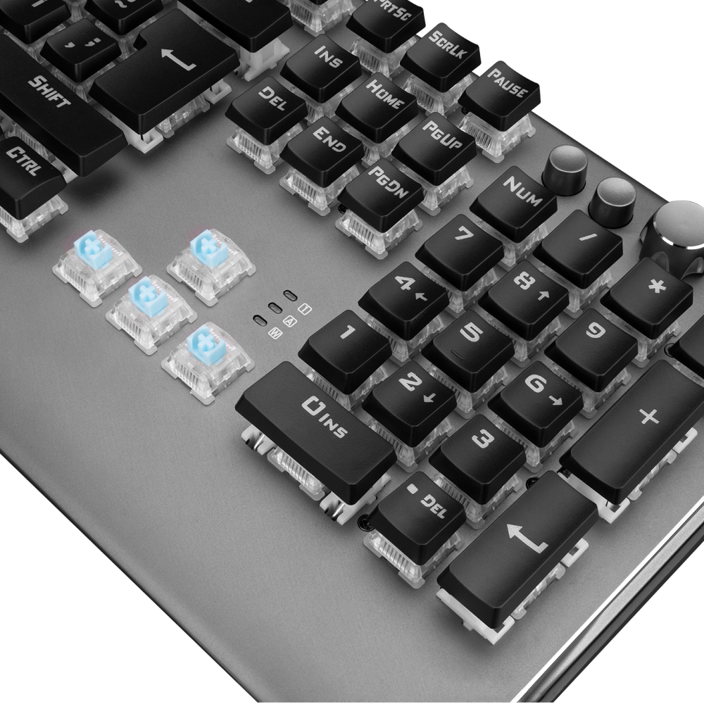 KB-R210 FAVORY Rainbow Aydınlatmalı Kristal Blue Switch Mekanik Gaming Oyuncu Klavyesi - Rampage