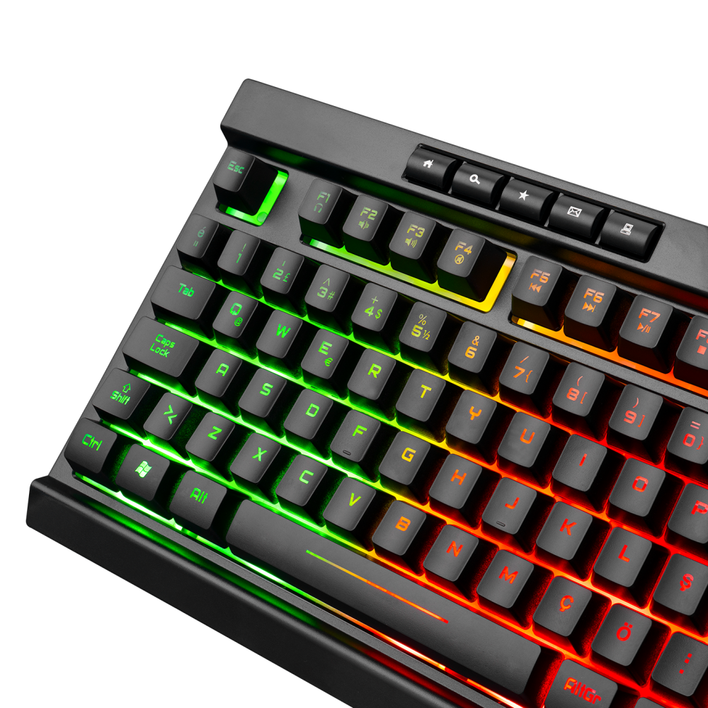 BYGAME-K2 Rainbow Aydınlatmalı Multimedia Gaming Oyuncu Klavyesi