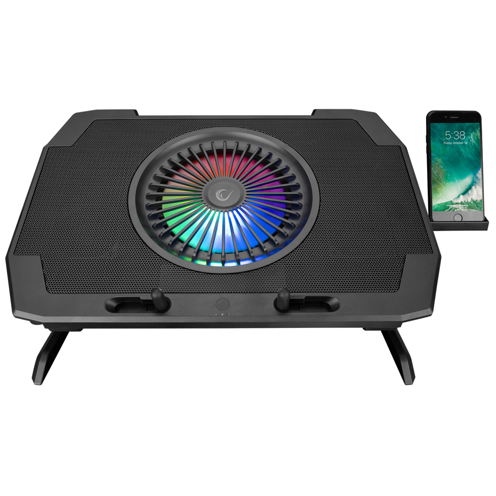 AD-RC21 X-CooL Siyah 5 Fanlı 10-18 RGB Işıklı Notebook Soğutucu Stand - Rampage