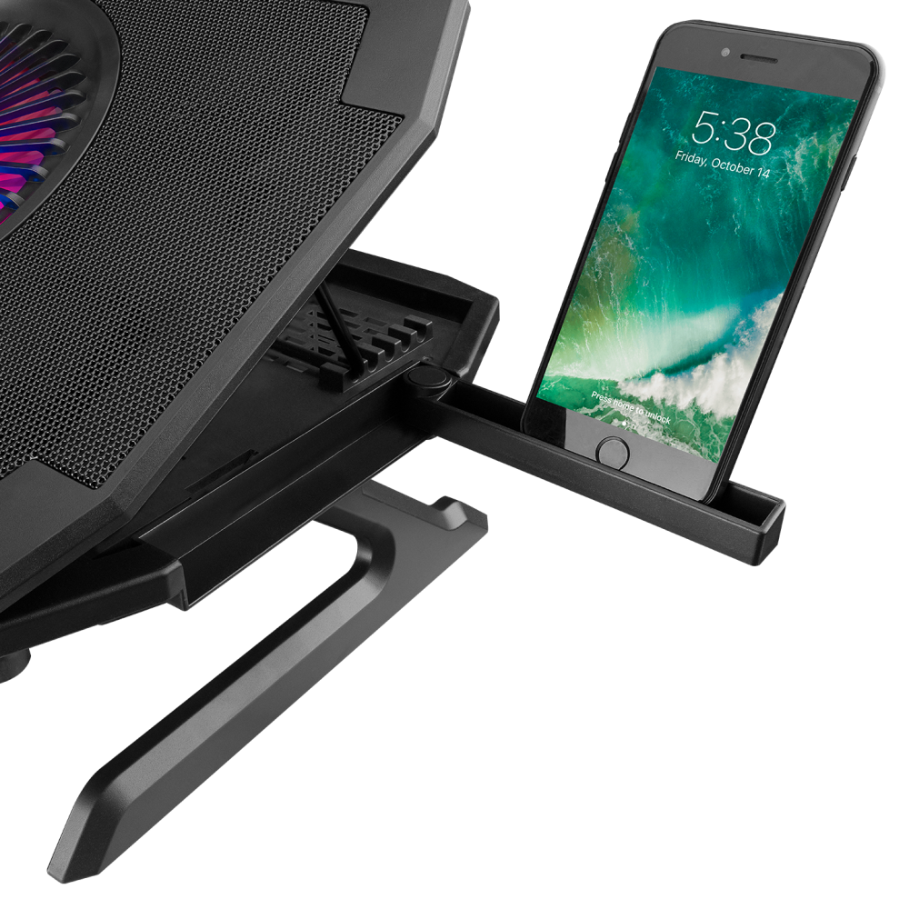 AD-RC21 X-CooL Siyah 5 Fanlı 10-18 RGB Işıklı Notebook Soğutucu Stand - Rampage