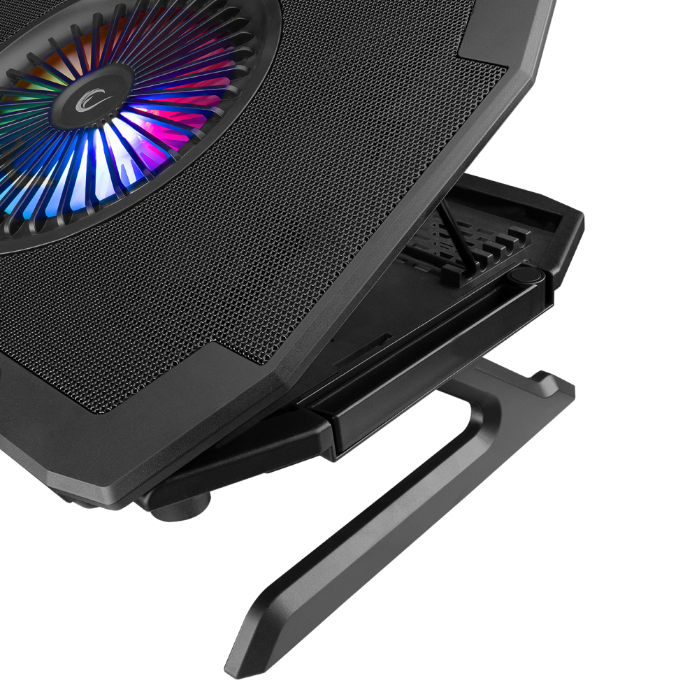 AD-RC21 X-CooL Siyah 5 Fanlı 10-18 RGB Işıklı Notebook Soğutucu Stand - Rampage