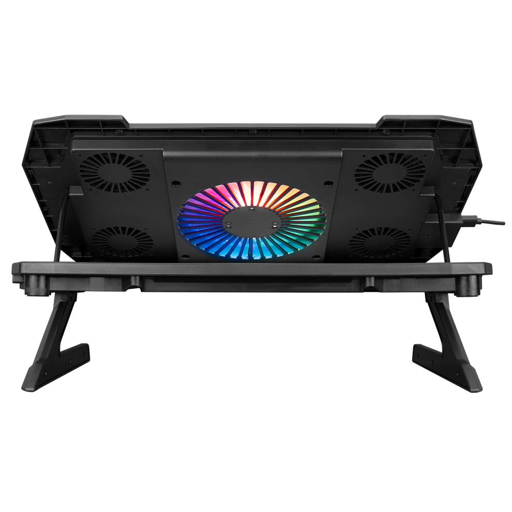 AD-RC21 X-CooL Siyah 5 Fanlı 10-18 RGB Işıklı Notebook Soğutucu Stand - Rampage