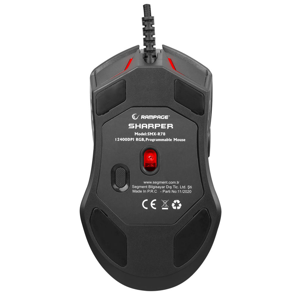 Smx-R78 Sharper 12400DPI Oyuncu Mouse - Siyah - Rampage