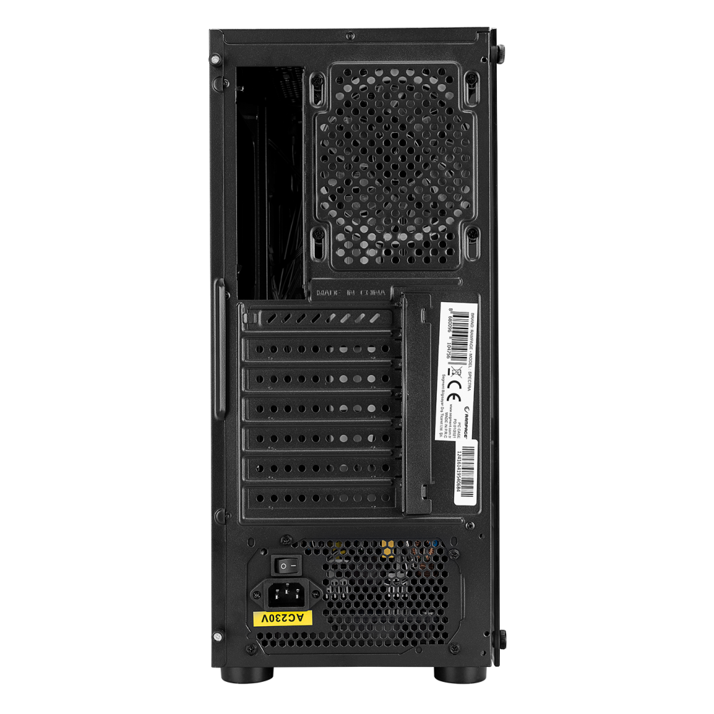 SPECTRA Tempered Glass 600W 80Plus Rainbow Fan ve Ledli 1*Usb 3.0 + 2* Usb 2.0 Gaming Kasa - Rampage