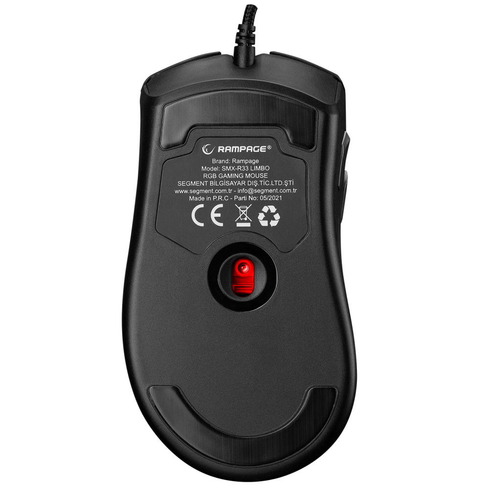 SMX-R33 LIMBO Makrolu Siyah 6400dpi RGB Ledli Gaming Oyuncu Mouse - Rampage