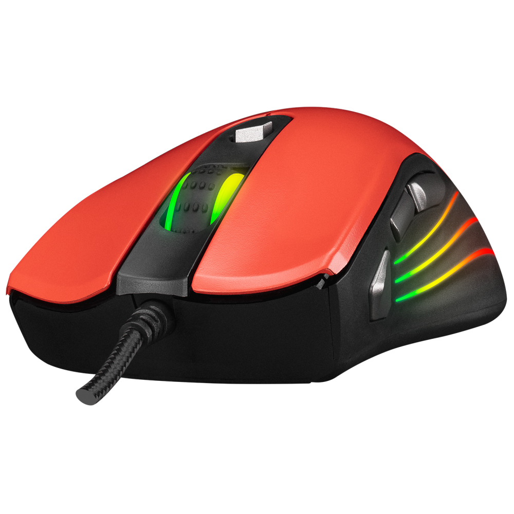 SMX-R33 LIMBO Makrolu Siyah/Kırmızı 6400dpi RGB Ledli Gaming Oyuncu Mouse - Rampage