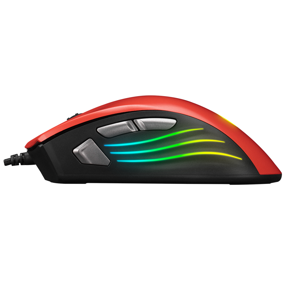 SMX-R33 LIMBO Makrolu Siyah/Kırmızı 6400dpi RGB Ledli Gaming Oyuncu Mouse - Rampage